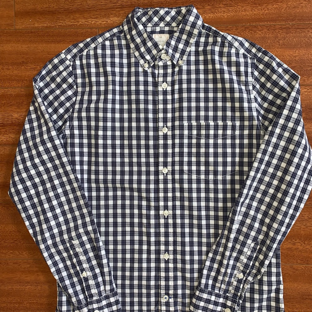 Gap - Blue/White Check Shirt - Size Small